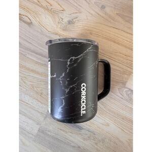 Corkcicle Mug Stainless Steel 3+Hours Hot Triple Insulated Black Marble NEW